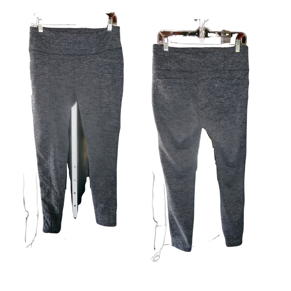 Athleta Women's L Blue Herringbone High Rise Leggings Skinny Pants